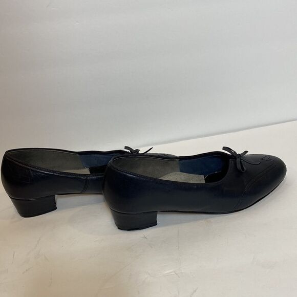 Footthrills black wingtip classic leather pumps size 7.5 - Picture 5 of 10